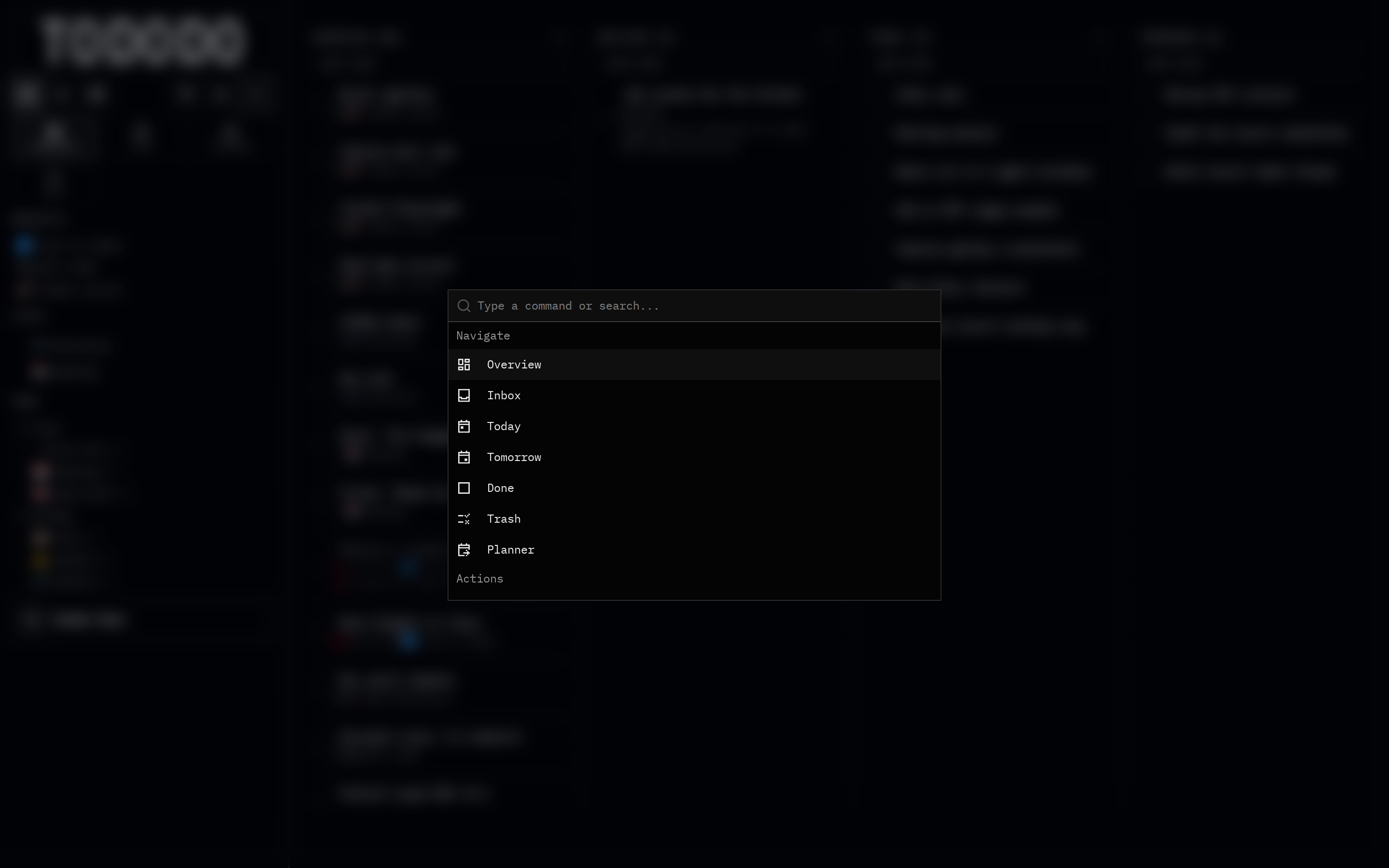 Command palette